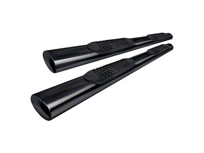 6-Inch Oval Straight Side Step Bars; Black (11-16 F-250 Super Duty SuperCrew)