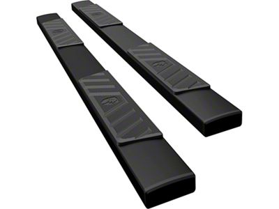 6-Inch Riser Side Step Bars; Textured Black (17-25 F-250 Super Duty SuperCrew)