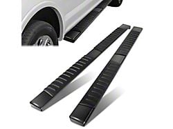 6-Inch Wide Flat Running Boards; Black (17-24 F-250 Super Duty SuperCrew)