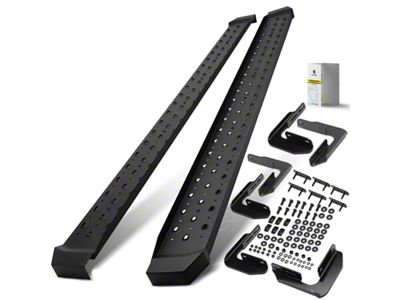 6.50-Inch Rattler Running Boards; Textured Black (11-16 F-250 Super Duty SuperCab)