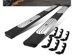 6.50-Inch Wide Flat Running Boards; Black (17-22 F-250 Super Duty SuperCrew)