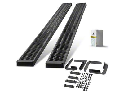 7-Inch Aluminum Running Boards; Textured Black (99-16 F-250 Super Duty Regular Cab)