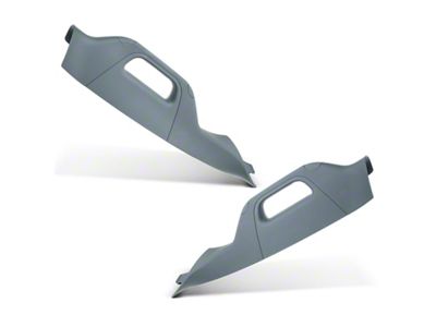 A-Pillar Interior Trim Handles; Steel Gray; Driver and Passenger Side (11-16 F-250 Super Duty)