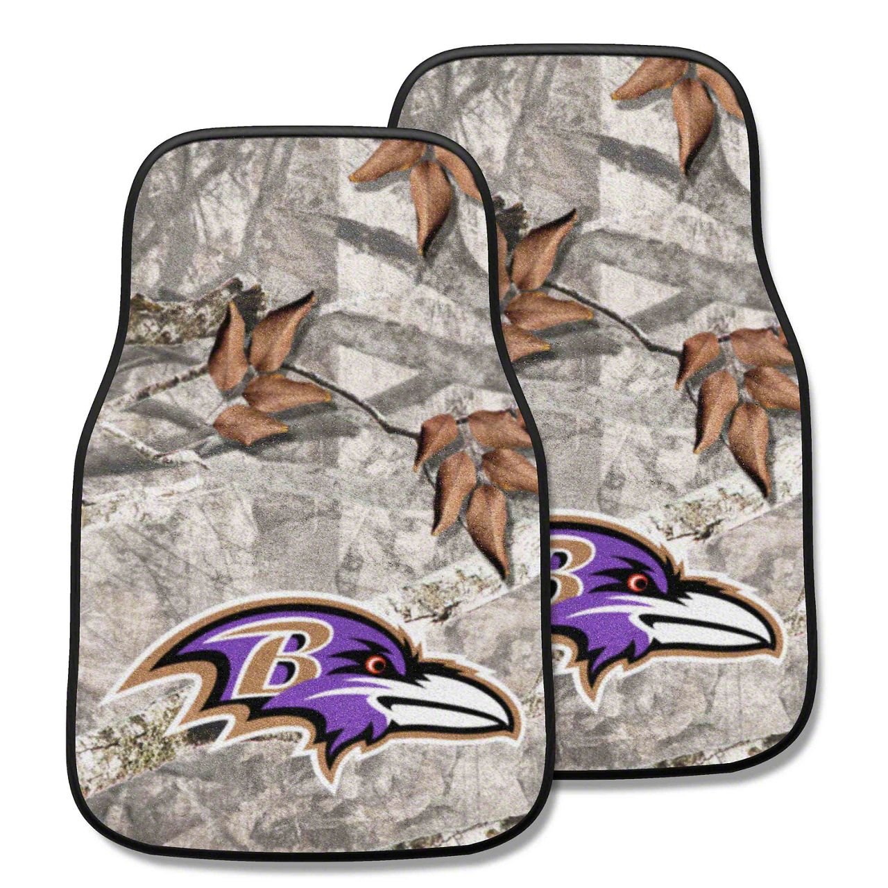 F250 Super Duty Carpet Front Floor Mats with Baltimore Ravens Logo