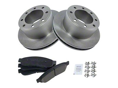 Ceramic 8-Lug Brake Rotor and Pad Kit; Rear (11-12 F-250 Super Duty)