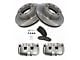 Ceramic 8-Lug Brake Rotor, Pad and Caliper Kit; Front (13-19 4WD F-250 Super Duty)