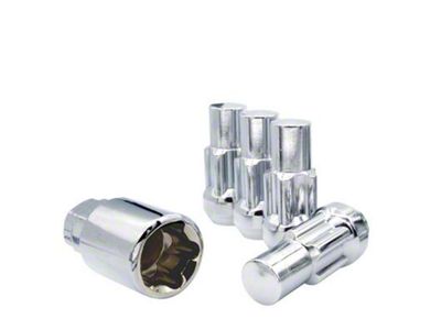 Chrome Acorn Wheel Locks; M14x1.5; Set of 5 (11-24 F-250 Super Duty)