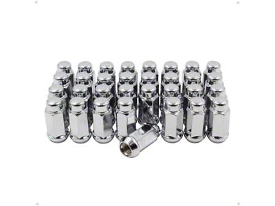 Chrome Bulge Acorn Lug Nut Kit; 14mm x 1.5; Set of 32 (04-25 F-250 Super Duty)