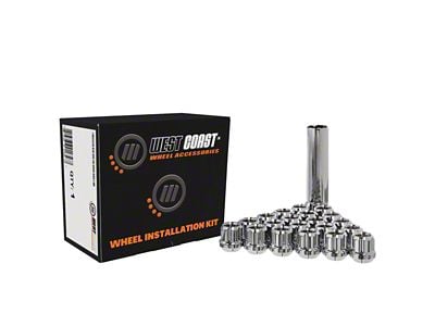 Chrome Open Acorn Lug Nuts; M14x2.0; Set of 32 (99-02 F-250 Super Duty)