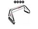 Classic Roll Bar with 5.30-Inch Black Round Flood LED Lights; Stainless Steel (11-24 F-250 Super Duty)