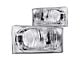 Crystal Headlights; Chrome Housing; Clear Lens (99-04 F-250 Super Duty w/o Factory Sealed Beam Headlights)