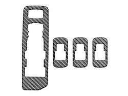 Door Switch Trim Accent Trim; Forged Carbon Fiber (17-22 F-250 Super Duty)