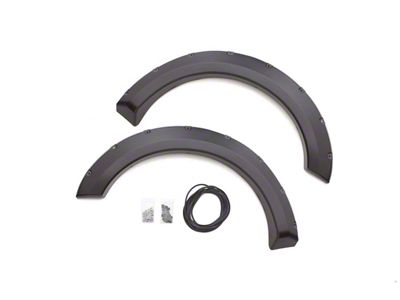 Elite Series Rivet Style Fender Flares; Front; Textured Black (08-10 F-250 Super Duty)