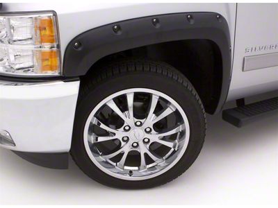 Elite Series Rivet Style Fender Flares; Rear; Textured Black (08-10 F-250 Super Duty)