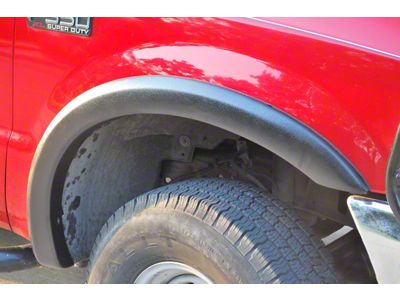 Elite Series Sport Style Fender Flares; Front; Textured Black (99-07 F-250 Super Duty)