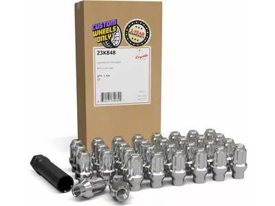 ET Bulge Acorn Chrome Lug Nut Kit; M14 x 1.5; Set of 32 (05-25 F-250 Super Duty)