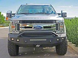 Fortis Front Bumper with Hoop; Textured Black (17-22 F-250 Super Duty)