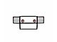 Grille Guard with 5.30-Inch Red Round Flood LED Lights; Black (11-16 F-250 Super Duty)