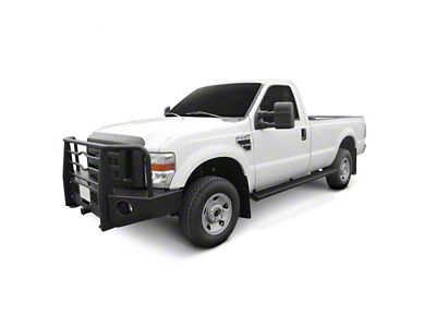 Grip Step 7-Inch Wheel-to-Wheel Running Boards; Rocker Mount; Textured Black (17-24 F-250 Super Duty SuperCab w/ 8-Foot Bed, SuperCrew w/ 6-3/4-Foot Bed)
