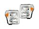 Halogen Headlights; Chrome Housing; Clear Lens (11-16 F-250 Super Duty)