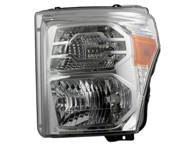 Headlights; Chrome Housing; Clear Lens (11-16 F-250 Super Duty)