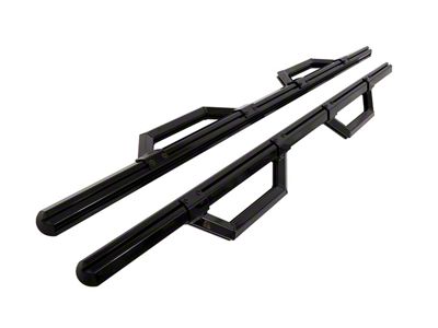 Hex Series Side Step Bars without Mounting Brackets; Gloss Black (99-25 F-250 Super Duty SuperCab)