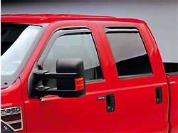 EGR In-Channel Window Visors; Front and Rear; Dark Smoke (11-16 F-250 Super Duty SuperCrew)