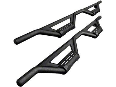 Lander Drop Side Step Bars; Textured Black (17-24 F-250 Super Duty SuperCrew)