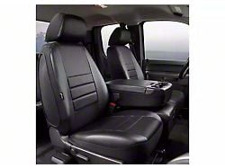 Fia LeatherLite Series Front Seat Covers; Black (11-16 F-250 Super Duty w/ Bench Seat)