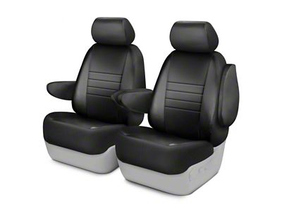 Fia LeatherLite Series Front Seat Covers; Black (11-16 F-250 Super Duty w/ Bucket Seats)