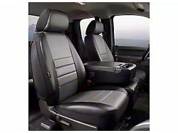 Fia LeatherLite Series Front Seat Covers; Gray (17-25 F-250 Super Duty w/ Bench Seat)