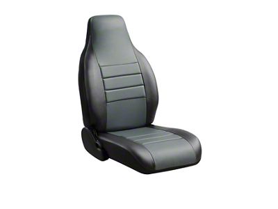 Fia LeatherLite Series Front Seat Covers; Gray (11-16 F-250 Super Duty w/ Bucket Seats)