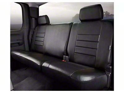 Fia LeatherLite Series Rear Seat Cover; Black (17-24 F-250 Super Duty SuperCrew)