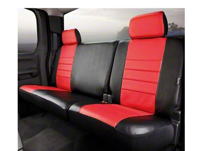 Fia LeatherLite Series Rear Seat Cover; Red (17-24 F-250 Super Duty SuperCrew)