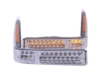 LED Parking Lights; Chrome (99-04 F-250 Super Duty)