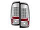 LED Tail Lights; Chrome Housing; Clear Lens (11-16 F-250 Super Duty)