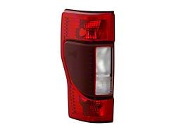 OEM Style Tail Light; Chrome Housing; Red/Clear Lens; Driver Side (20-22 F-250 Super Duty w/ Factory Halogen BLIS Tail Lights)