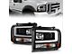 Plank Style Projector Headlights; Black Housing; Clear Lens (05-07 F-250 Super Duty w/o Factory Sealed Beam Headlights)