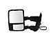 Powered Heated Towing Mirror with Turn Signal; Black and Chrome; Driver Side (11-12 F-250 Super Duty w/ Memory Mirrors)