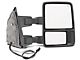 Powered Heated Towing Mirrors with Smoked LED Turn Signals; Black (11-16 F-250 Super Duty)