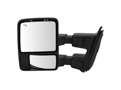 Powered Heated Towing Mirrors with Turn Signal; Textured Black (11-12 F-250 Super Duty w/o Memory Mirrors)