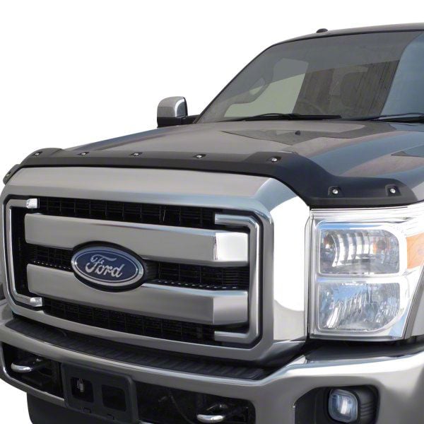 F-250 Super Duty Premium Bolt-On Look Hood Deflector; Textured (11-16 F ...