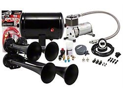 ProBlaster Compact Quad Air Horn System; Black (Universal; Some Adaptation May Be Required)