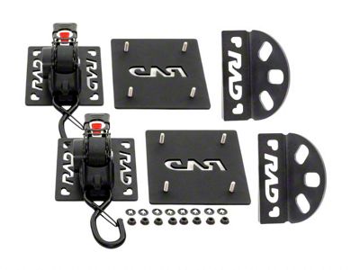 RAD Deal Auto-Retracting Bed Straps; Black Out (17-24 F-250 Super Duty)