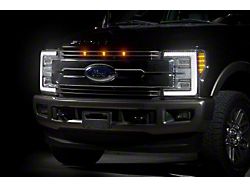 Raptor Style Grille Light Kit; Amber (17-19 F-250 Super Duty)