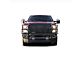 Rugged Heavy Duty Grille Guard with 5.30-Inch Black Round Flood LED Lights; Black (17-22 F-250 Super Duty)