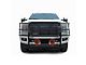 Rugged Heavy Duty Grille Guard with 7-Inch Red Round Flood LED Lights; Black (17-22 F-250 Super Duty)