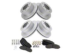 Semi-Metallic Performance 8-Lug Brake Rotor and Pad Kit; Front and Rear (13-19 4WD F-250 Super Duty)