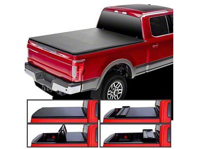 Soft Quad-Fold Tonneau Cover (17-25 F-250 Super Duty w/ 6-3/4-Foot Bed)