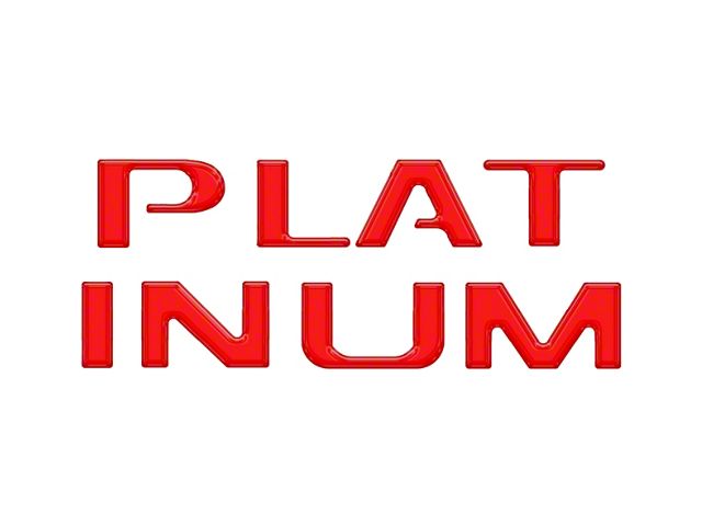 Tailgate Letter Inserts; Race Red (23-24 F-250 Super Duty Platinum)